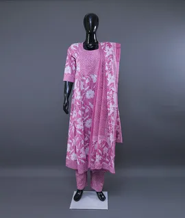 floral-print-with-leheriya-print-in-pant-and-dupatta-with-hand-embroidery-sequin-in-the-yoke-hsk0003-b