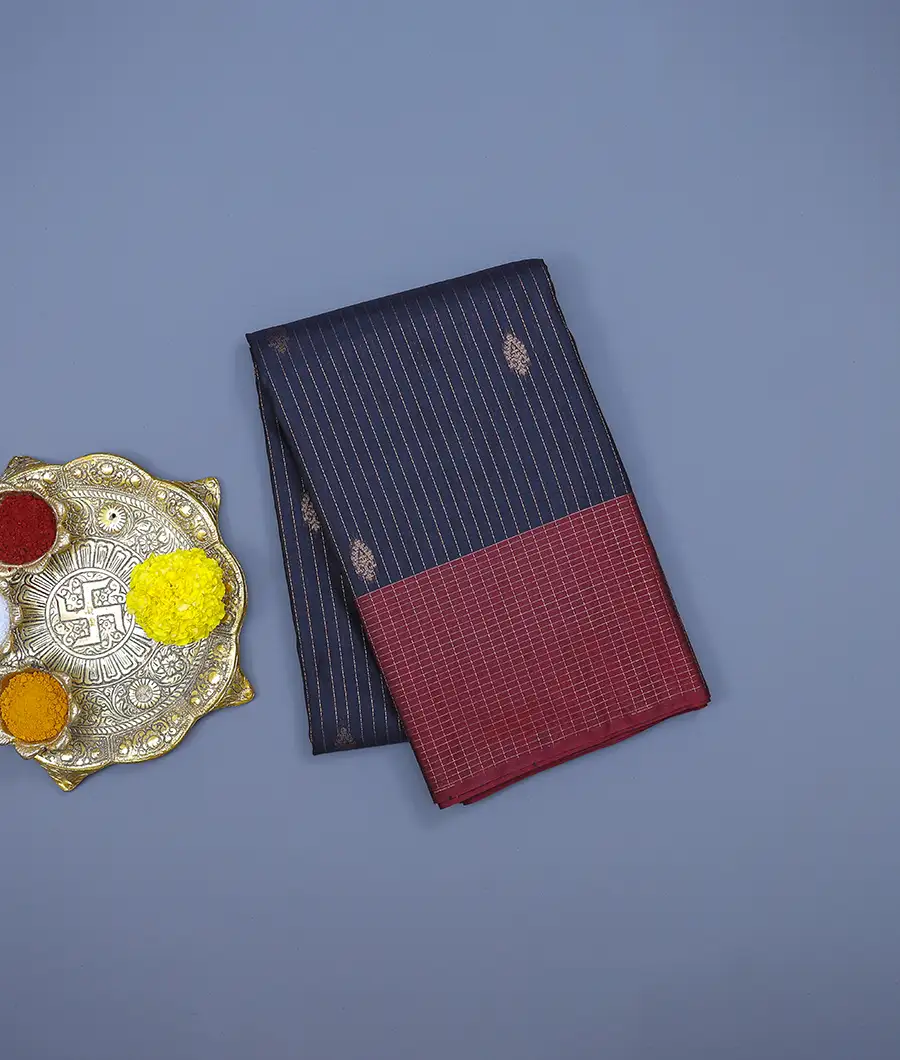 black-soft-silk-saree-butta-geometric-zari-fusion-hny00631-a