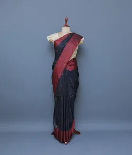 black-soft-silk-saree-butta-geometric-zari-fusion-hny00631-b
