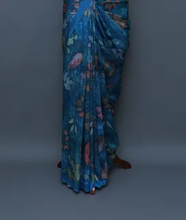 blue-vegan-tussar-silk-saree-with-pen-kalamkari-design-hny00651-c