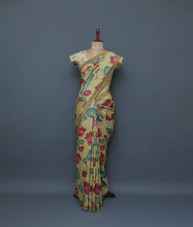 yellow-pen-kalamkari-vegan-tussar-silk-saree-hny00653-b