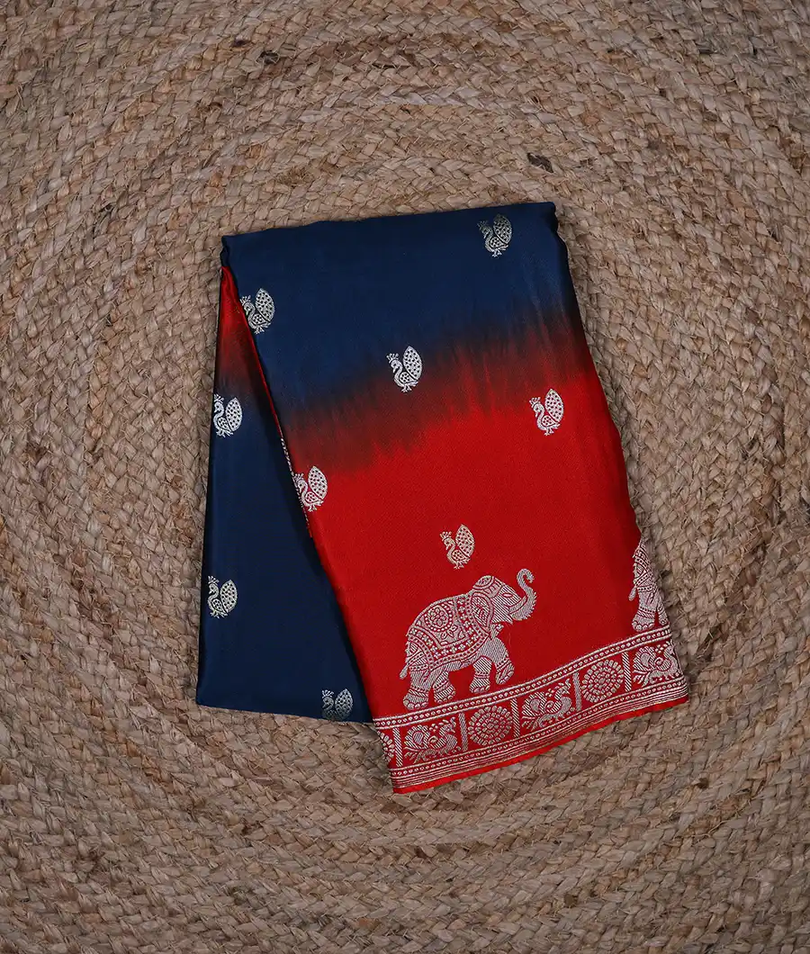 peacock-blue-mashru-vegan-silk-saree-with-elephant-motifs-hny00659-a