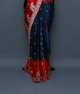 peacock-blue-mashru-vegan-silk-saree-with-elephant-motifs-hny00659-c