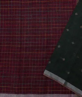 bottle-green-pure-linen-saree-hny00661-d