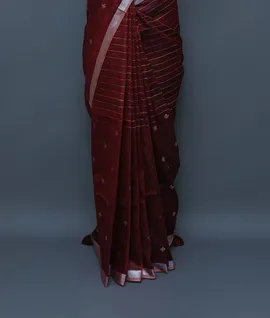 maroon-pure-linen-saree-hny00662-c