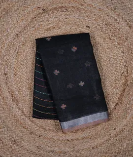 black-pure-linen-saree-hny00663-a