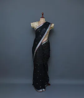 black-pure-linen-saree-hny00663-b