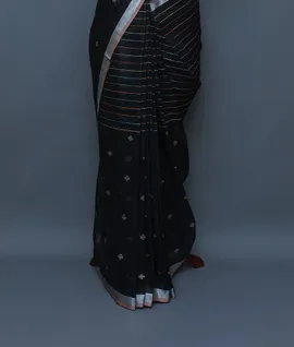 black-pure-linen-saree-hny00663-c