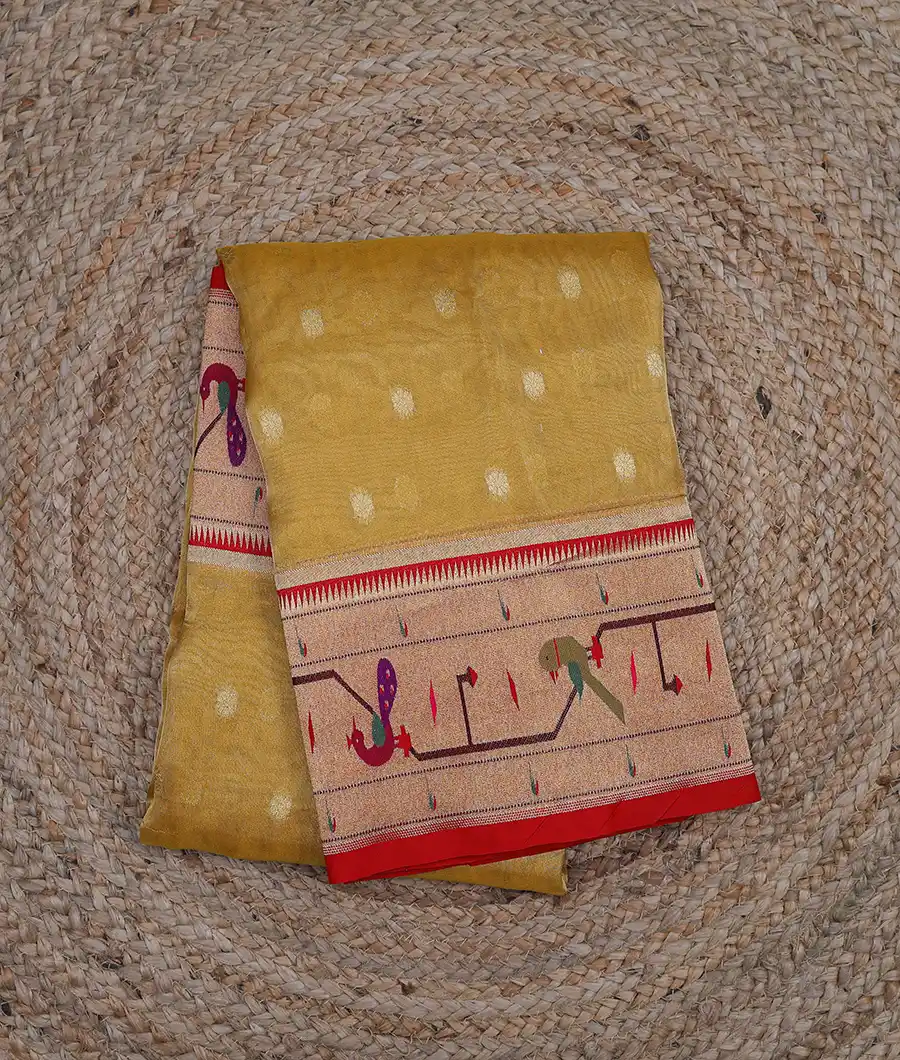 mustard-vegan-tissue-paithani-silk-saree-plant-based-hny00688-a