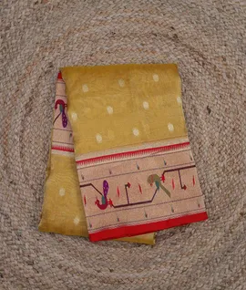 mustard-vegan-tissue-paithani-silk-saree-plant-based-hny00688-a