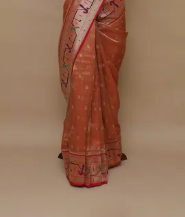 red-vegan-tissue-paithani-silk-saree-plant-based-hny00689-c