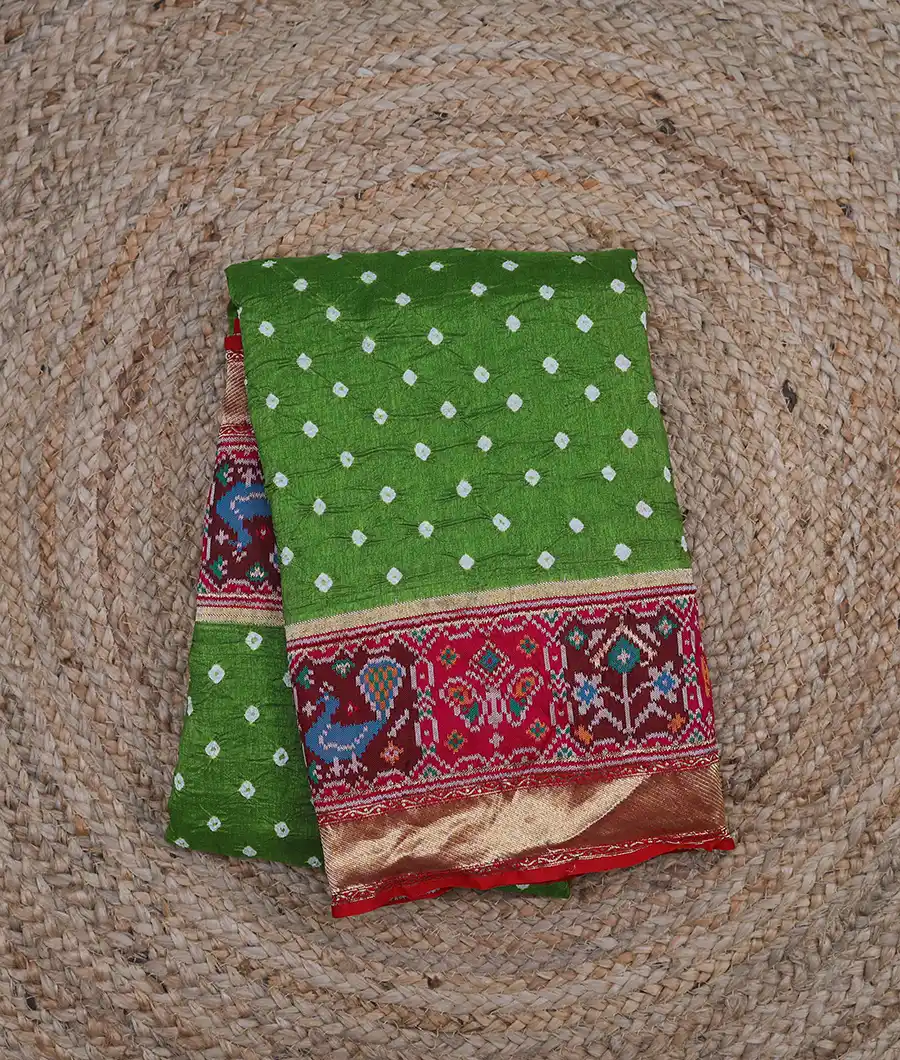 green-bandhini-patola-vegan-silk-saree-hny00692-a