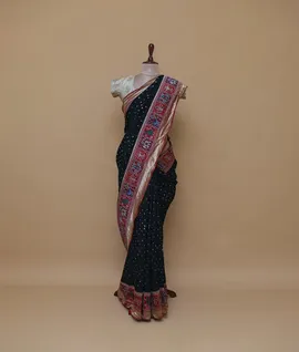 black-bandhini-patola-vegan-silk-saree-hny00695-b