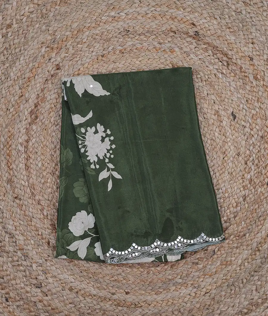 bottle-green-vegan-crepe-silk-saree-hny00711-a