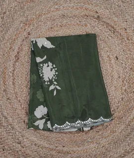 bottle-green-vegan-crepe-silk-saree-hny00711-a