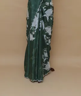 bottle-green-vegan-crepe-silk-saree-hny00711-c