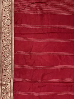 maroon-color-9-yards-vegan-silk-saree-hny0480-d