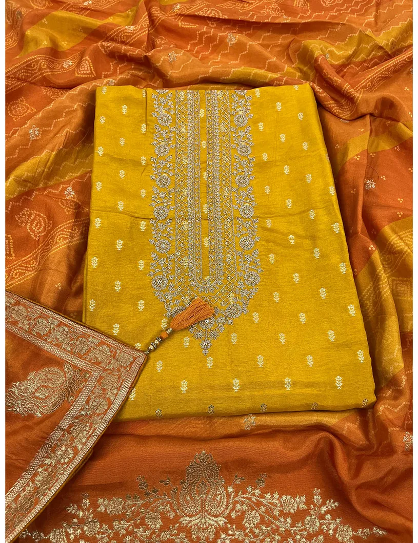 mustard-colour-banarasi-silk-material-hnydm0022-a