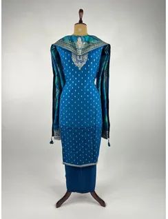 Blue Colour Banarasi Silk Material4