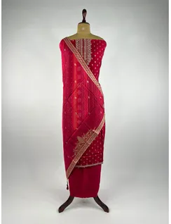 Maroon Colour Banarasi Silk Material2