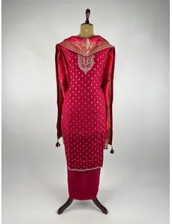 Maroon Colour Banarasi Silk Material4