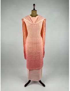 Peach Ombre Georgette Silk Chikankari Material2