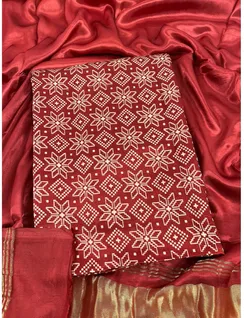 Maroon Color Mashru Silk Material1