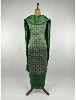 Green Color Mashru Silk Material2