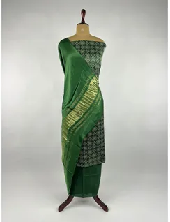 Green Color Mashru Silk Material4