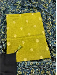 olive-colour-banarasi-silk-material-hnydm0094-a