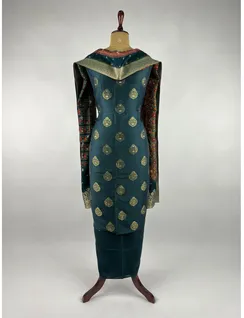 deep-teal-color-banarasi-vegan-silk-dress-material-hnydm0101-b