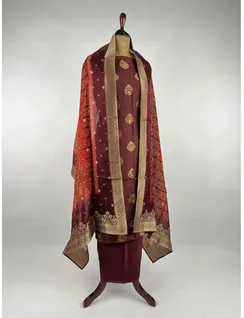 brown-color-banarasi-vegan-silk-dress-material-hnydm0102-c