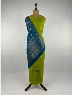 Green Muslin Jacquard Dress Material4