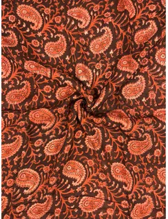 Madder Red Bagru Print Silk Fabric2