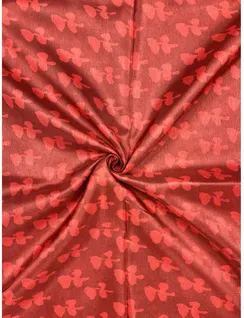 Red Dabu Print Silk Fabric2