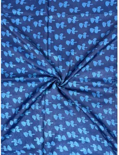 Indigo Dabu Print Silk Fabric2