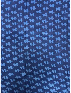 Indigo Dabu Print Silk Fabric3