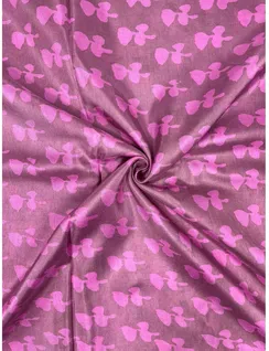 Pink Color Dabu Print Silk Fabric2