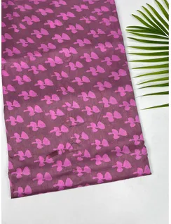 Pink Color Dabu Print Silk Fabric1