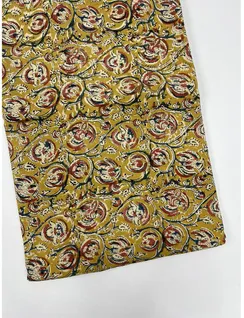 earthy-mustard-kalamkari-vegan-silk-cotton-fabric-hnyf0078-a