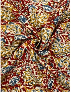 maroon-kalamkari-vegan-silk-cotton-fabric-hnyf0079-b