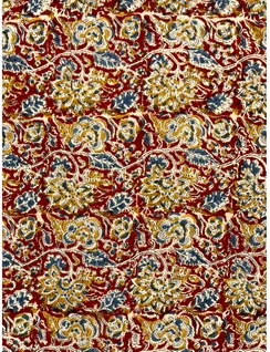 maroon-kalamkari-vegan-silk-cotton-fabric-hnyf0079-c