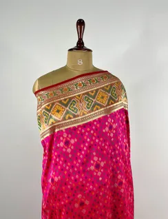 Pink Patola Silk Saree4