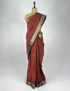 maroon-and-red-color-bagru-print-silk-saree-hny0021-b