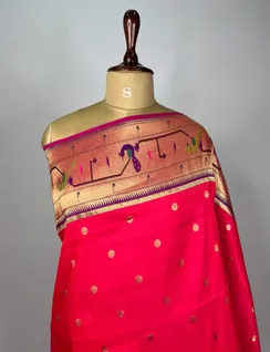 Rani Pink Color Paithani Silk Saree3