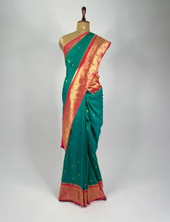 Rama Color Paithani Silk Saree2