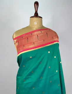 Rama Color Paithani Silk Saree3