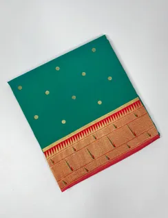 Rama Color Paithani Silk Saree1