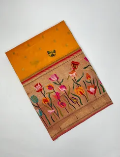 Mustard Paithani Silk Saree1