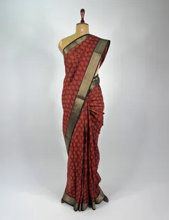 maroon-and-red-color-bagru-print-silk-saree-hny0027-b